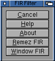 GUI of FIRDesigner